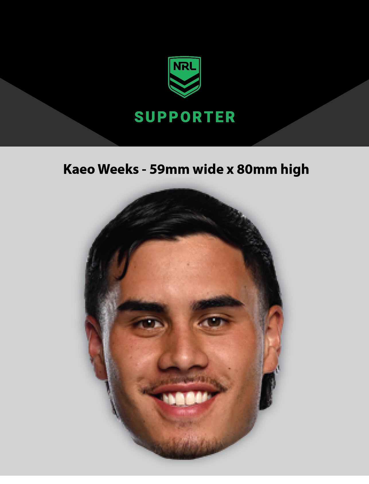 NRL Player Kaeo Weekes Hero Decal