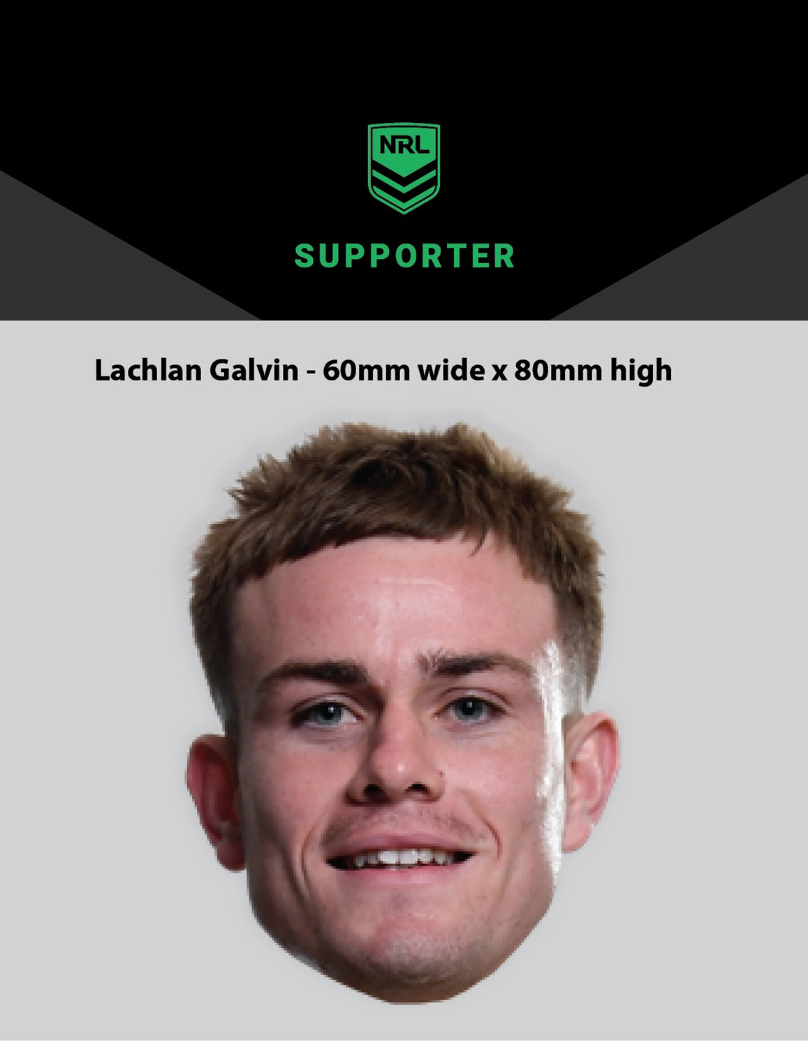 NRL Player Lachlan Galvin Hero Decal