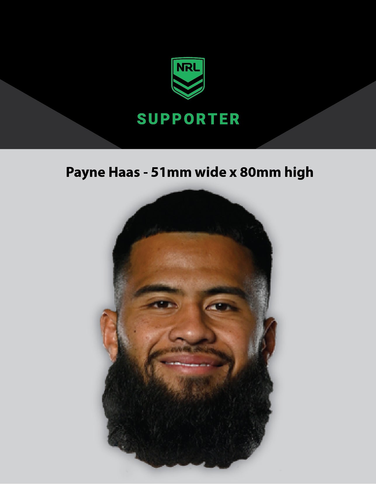 NRL Player Payne Haas Hero Decal
