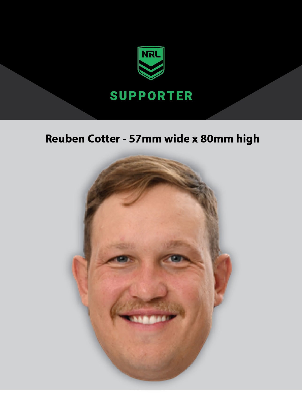 NRL Player Reuben Cotter Hero Decal
