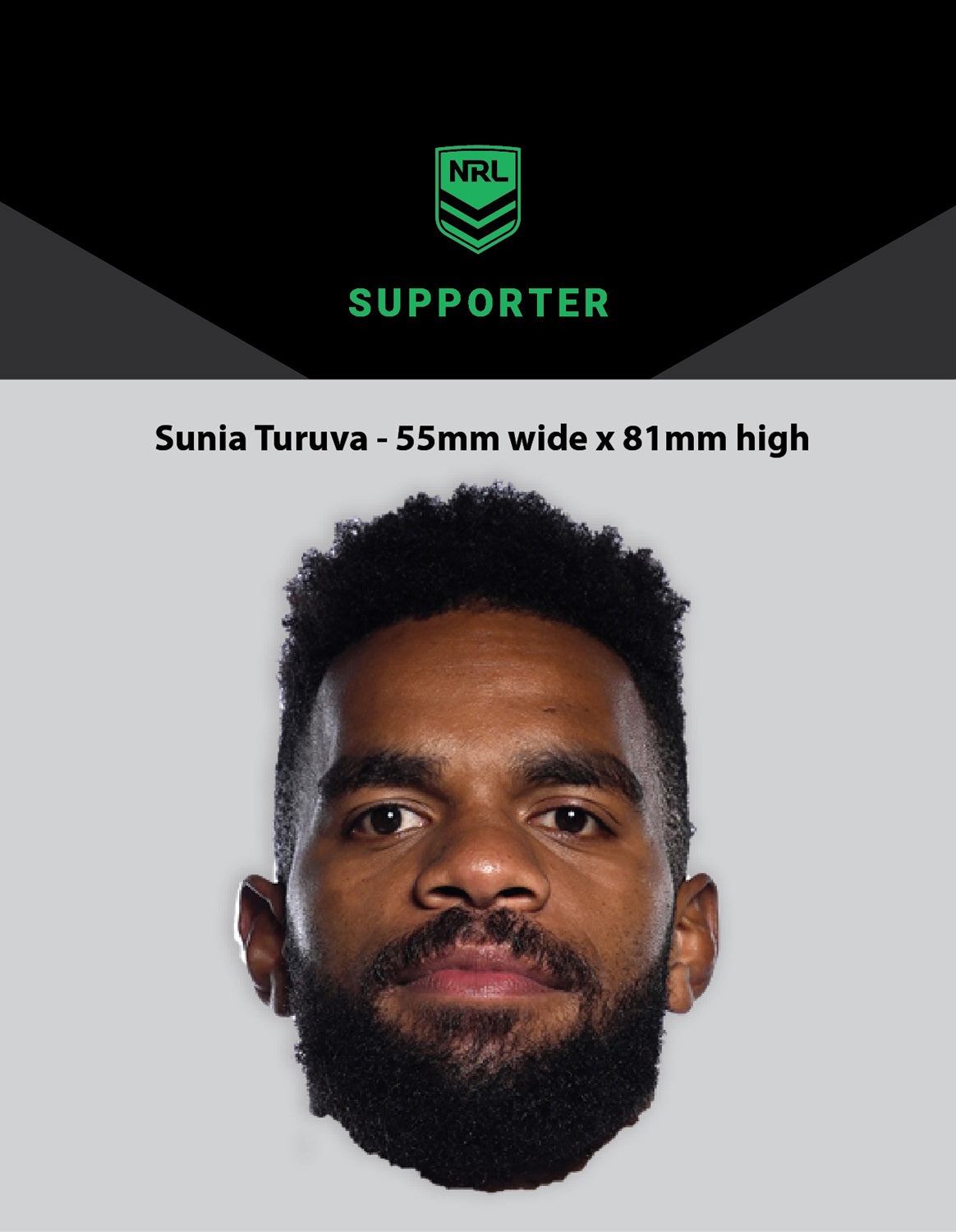 NRL Player Sunia Turuva Hero Decal
