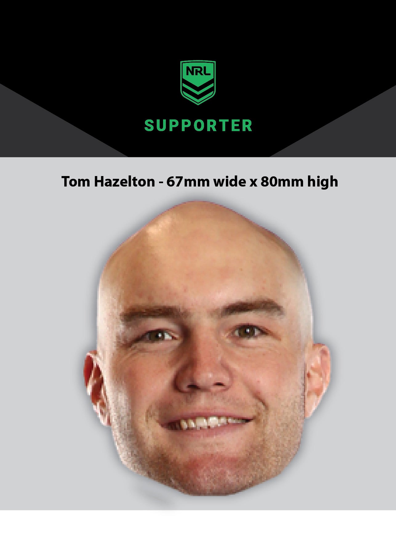 NRL Player Tom Hazelton Hero Decal