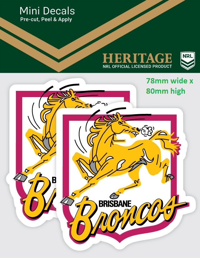 Broncos Heritage Mini Decals