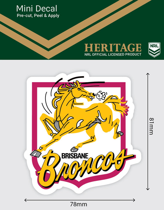 Broncos Heritage Mini Decal
