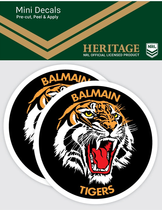 Balmain Tigers Heritage Mini Decals