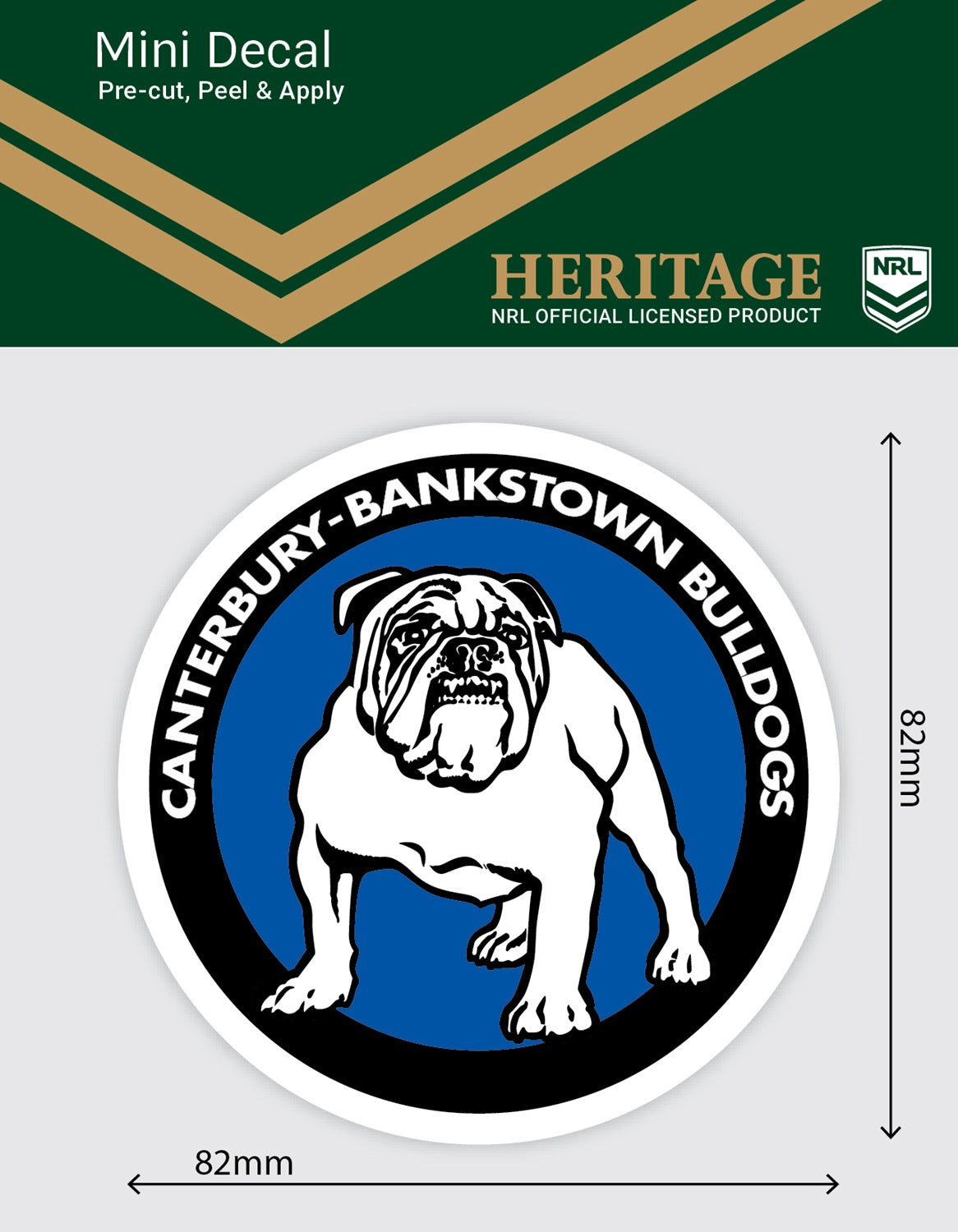 Bulldogs Heritage Mini Decal