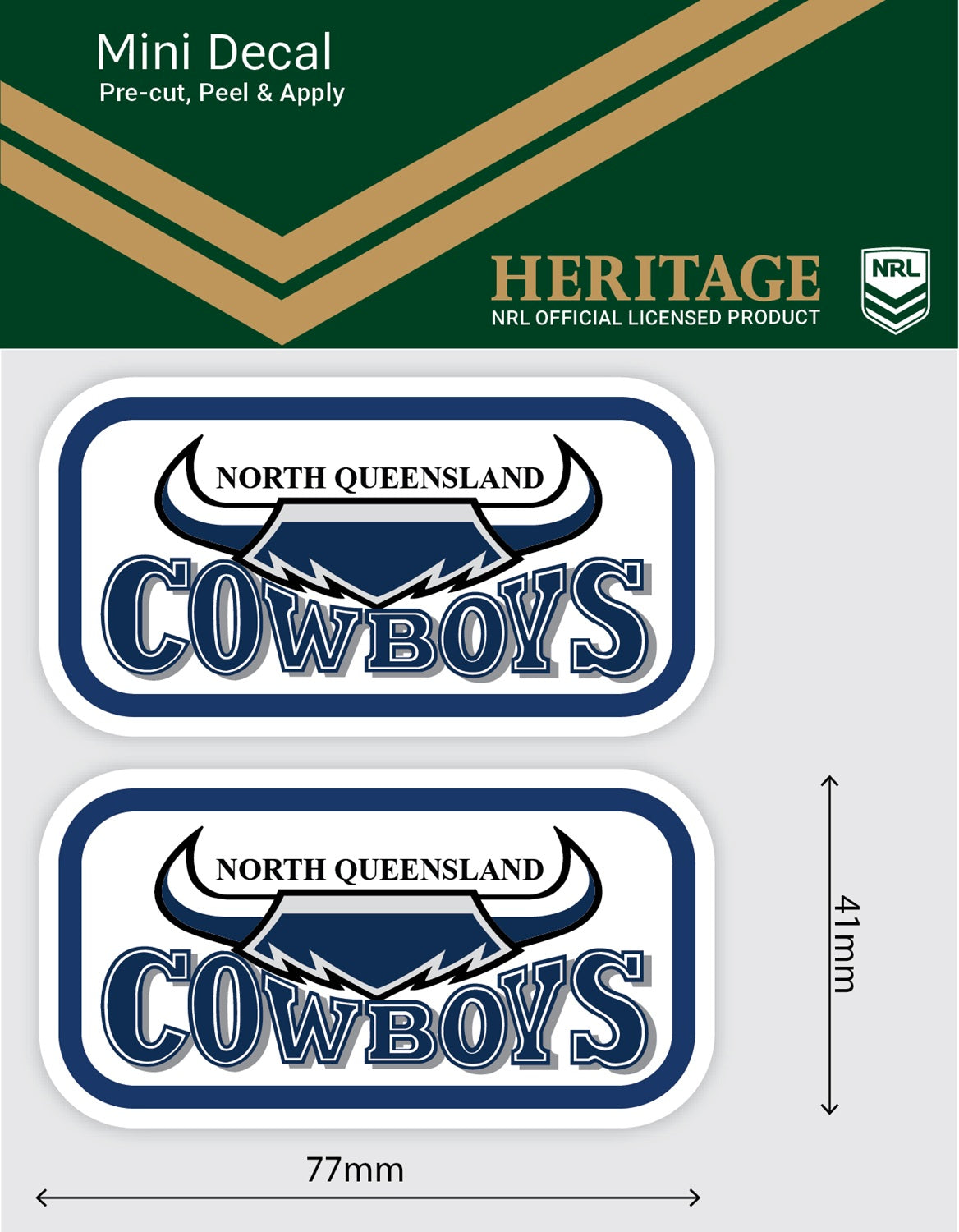 Cowboys Heritage Mini Decal