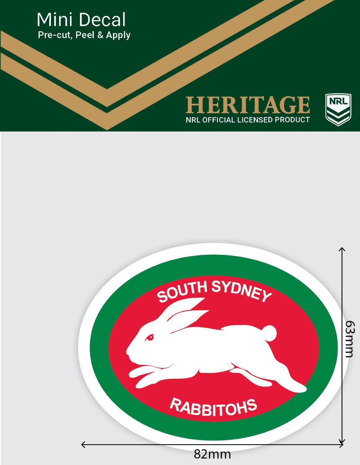 Rabbitohs Heritage Mini Decal