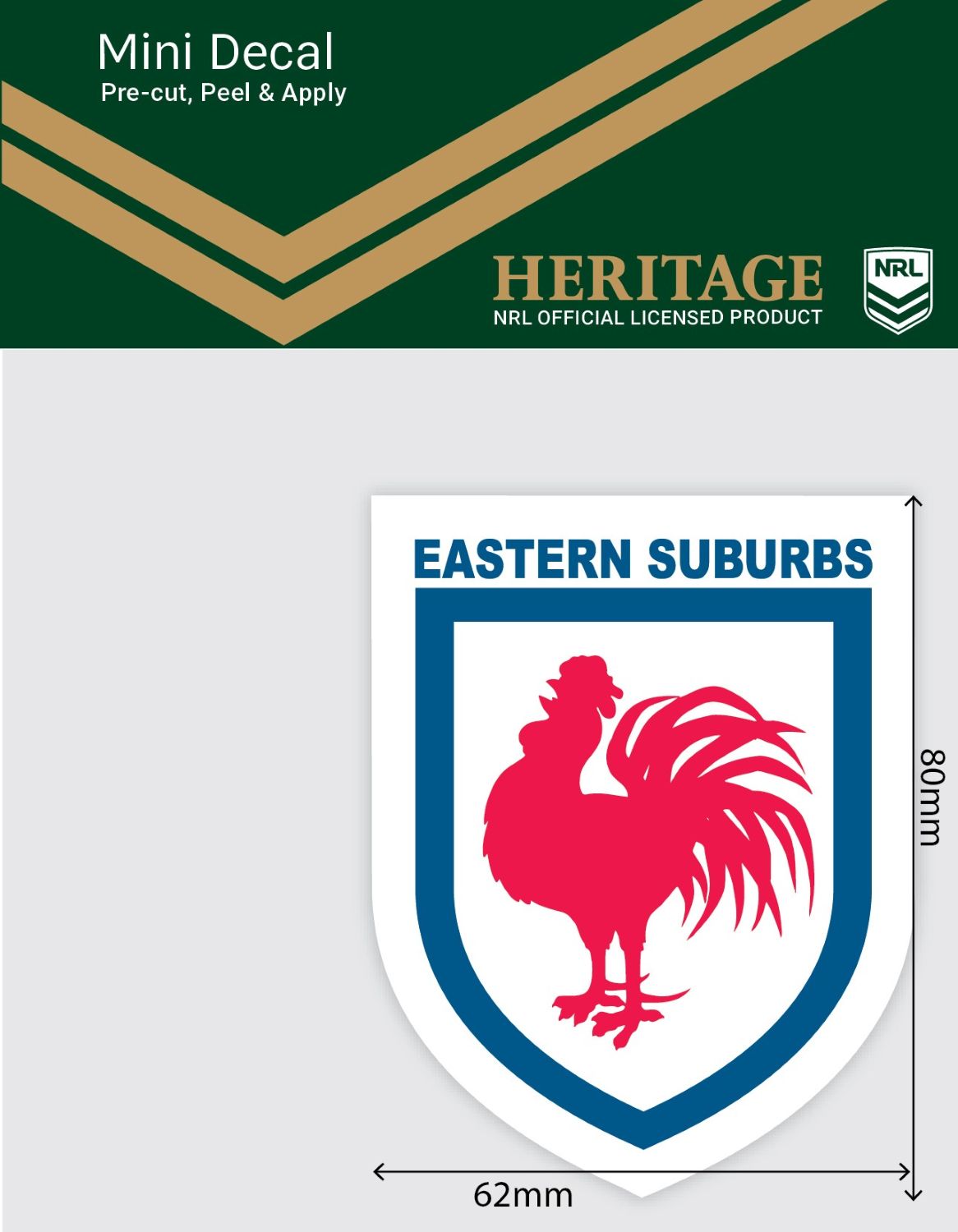 Roosters Heritage Mini Decal