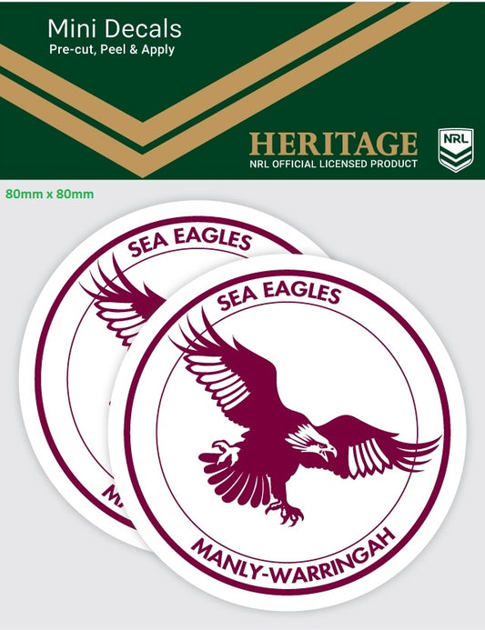 Sea Eagles Heritage Mini Decals