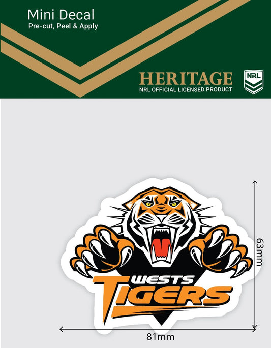 Wests Tigers Heritage Mini Decal