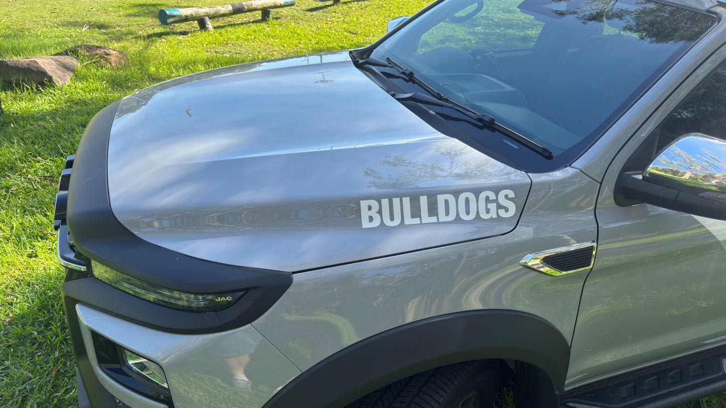 Bulldogs White Vinyl Lettering 2026