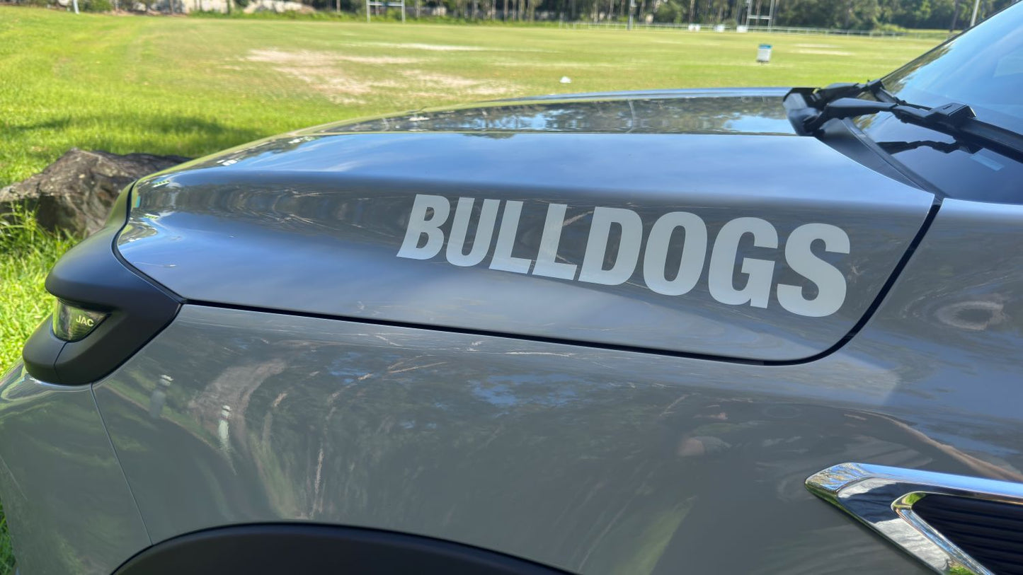 Bulldogs White Vinyl Lettering 2026