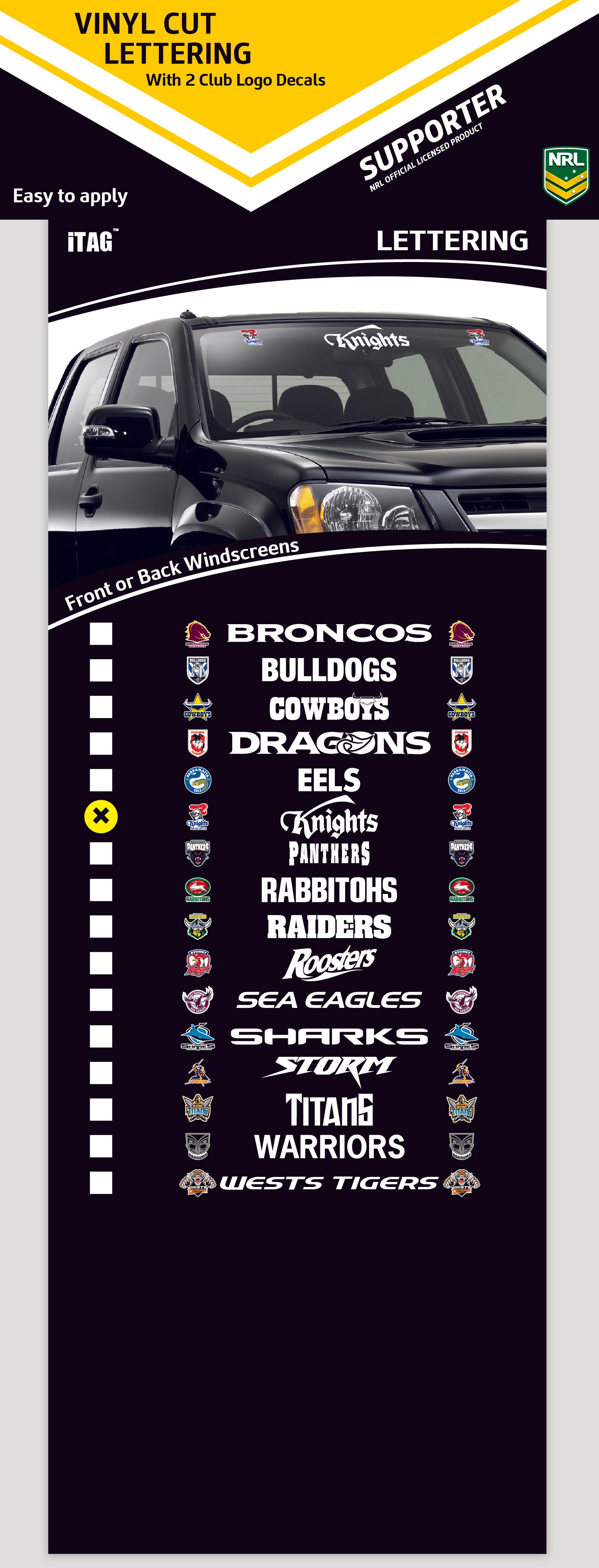 Knights White Vinyl Lettering – FANtastic Stickers