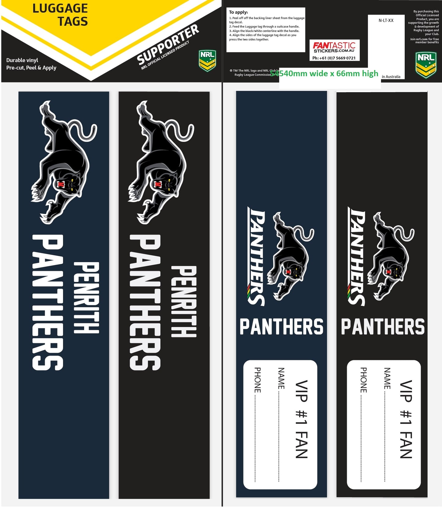 Panthers Luggage Tags (2018)