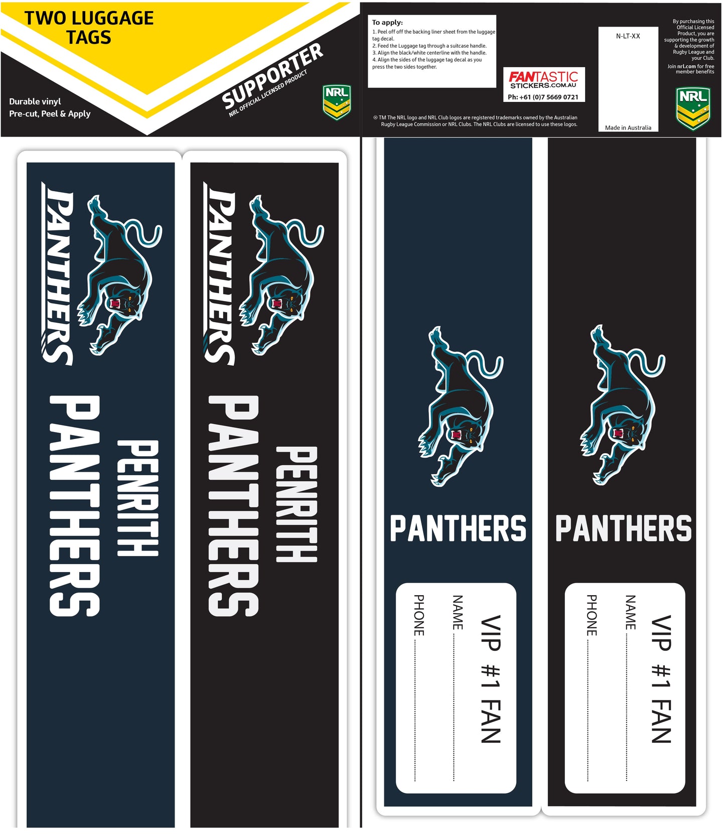 Panthers Luggage Tags