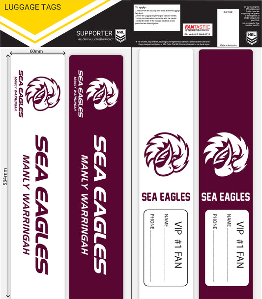 Sea Eagles Luggage Tags (2024)