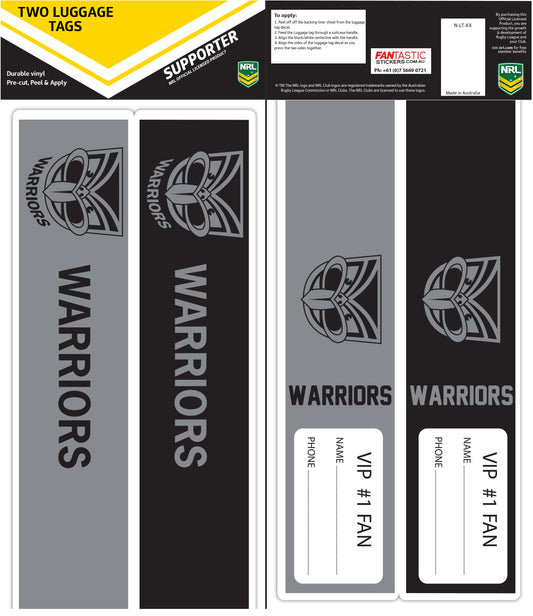 Warriors Luggage Tags