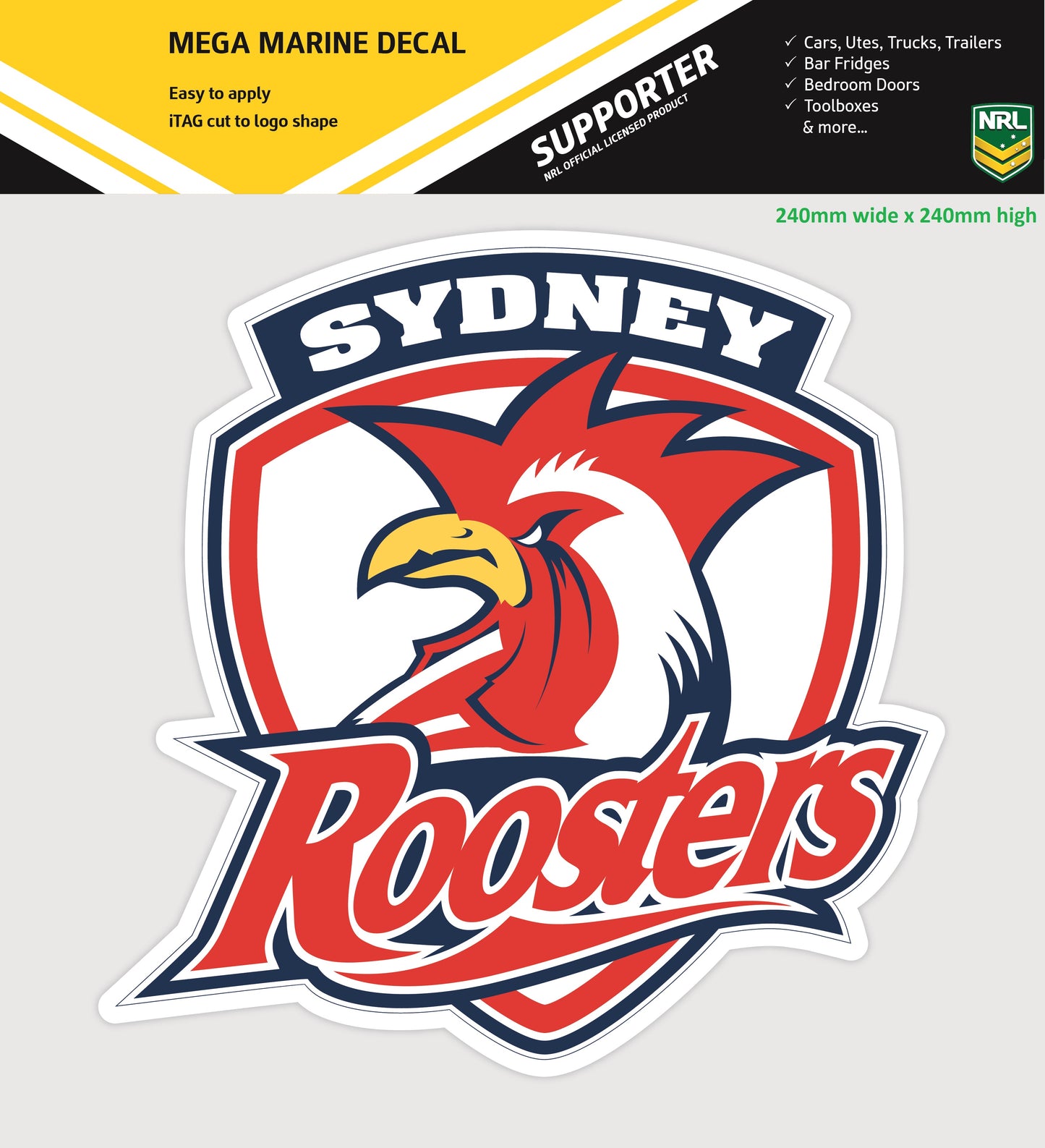 Roosters Marine Decal
