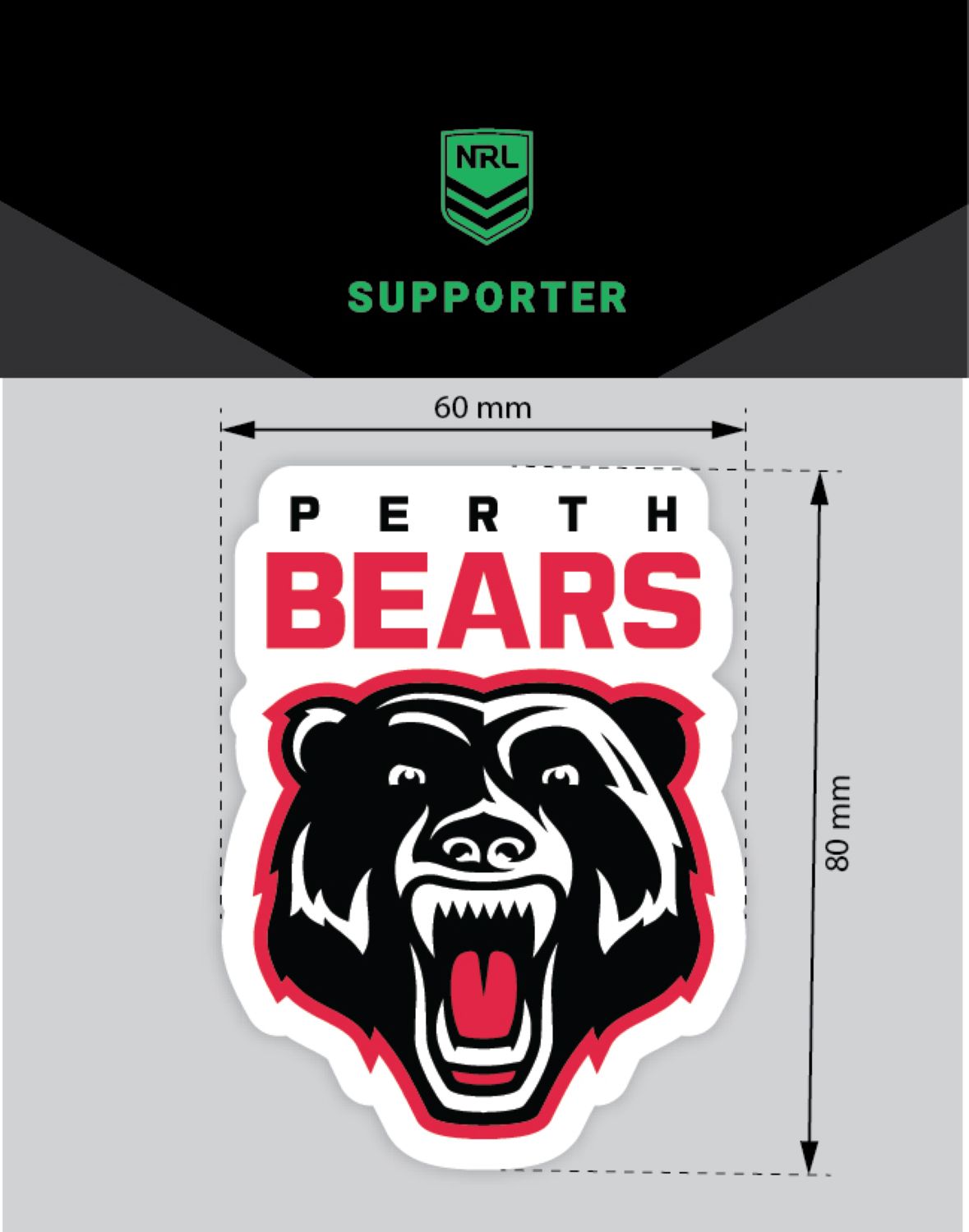 Perth Bears Mini Decal
