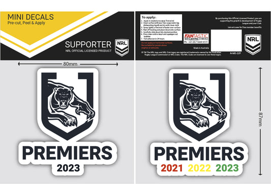 Panthers 2023 Premiers Mini Decals