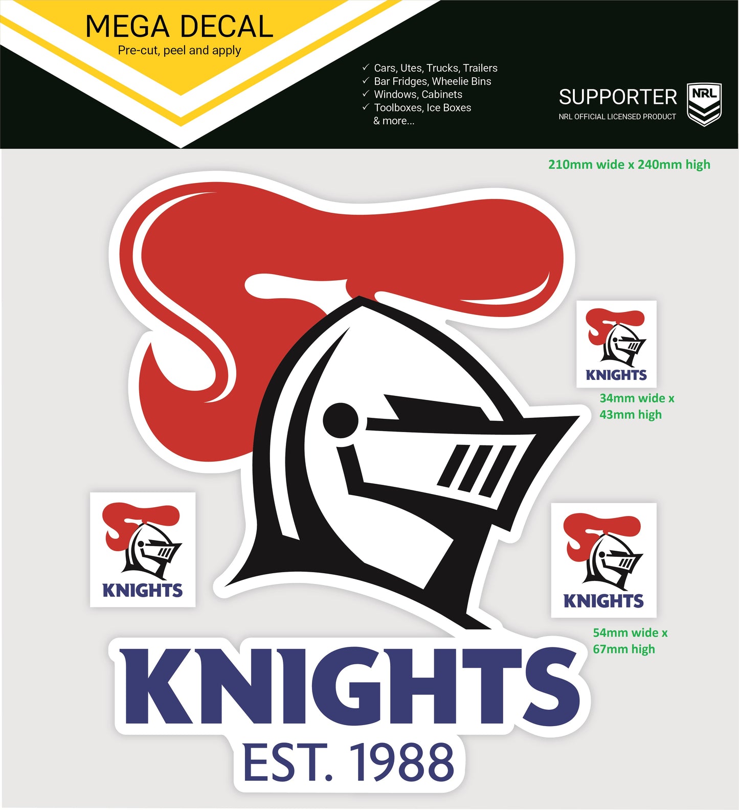 Knights Secondary Mega Decal (2020)