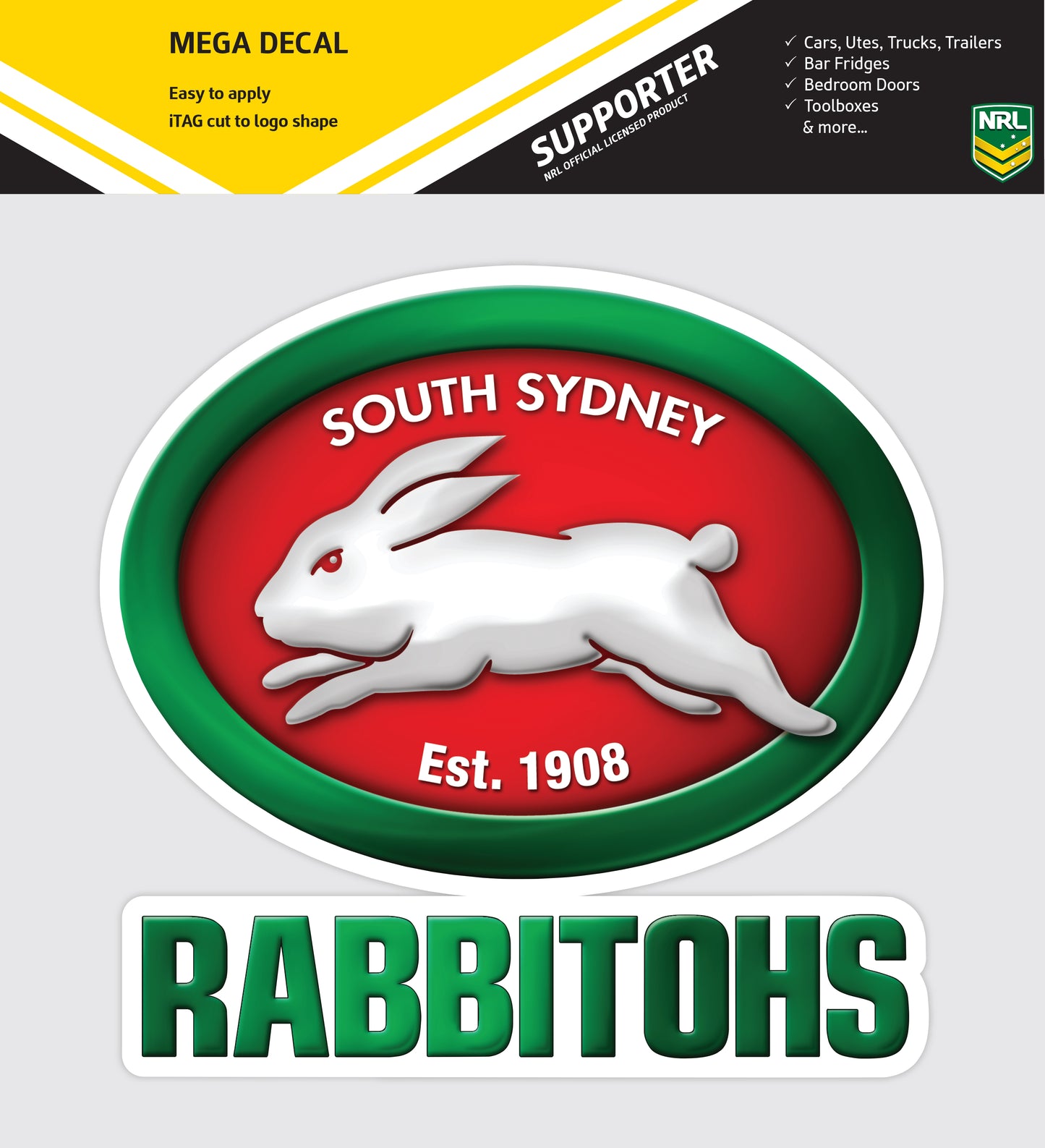 Rabbitohs Mega Decal