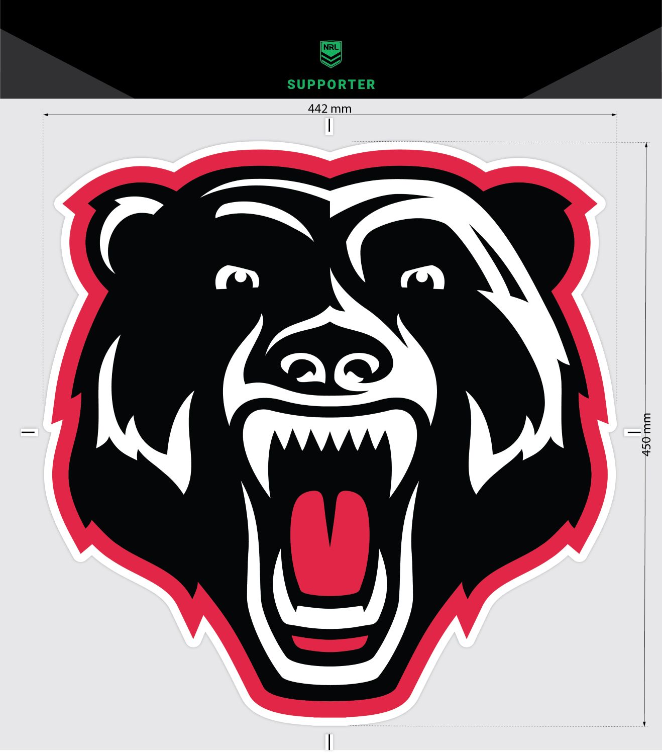 Perth Bears Monster Secondary Alternative Decal