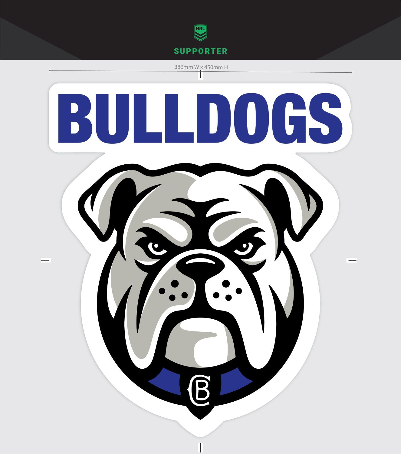 Bulldogs Monster Decal Secondary Logo