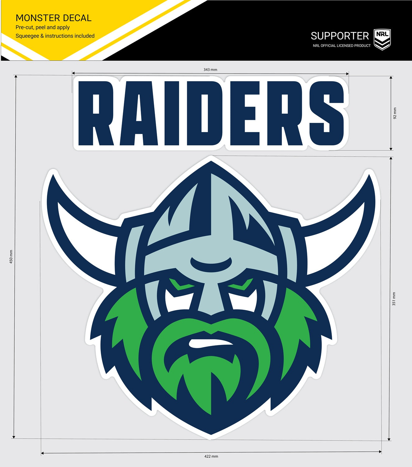 Raiders Monster Decal (2024)
