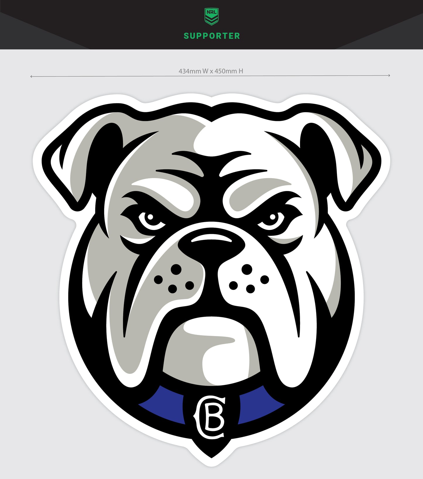 Bulldogs Monster Fridge Decal