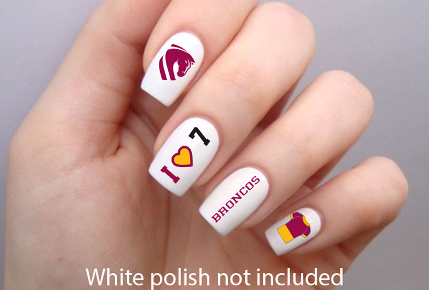 Broncos Nail Decals
