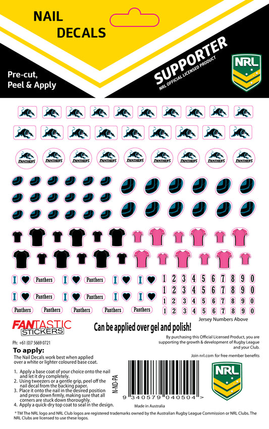 Panthers Nail Decals