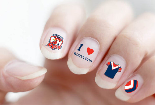 Roosters Nail Decals