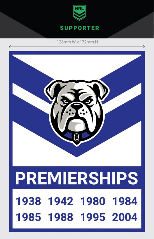 Bulldogs Premiership Years Decal
