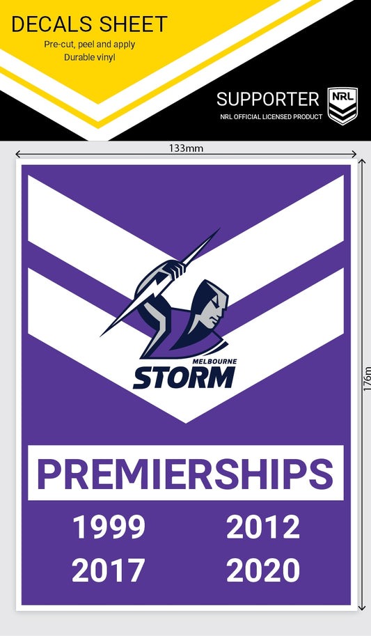 Storm Premiership Years Decal