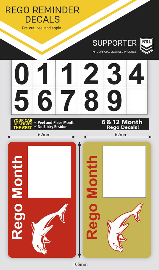 Dolphins Rego Reminder Decals