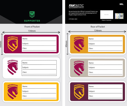 Broncos School Book Decals