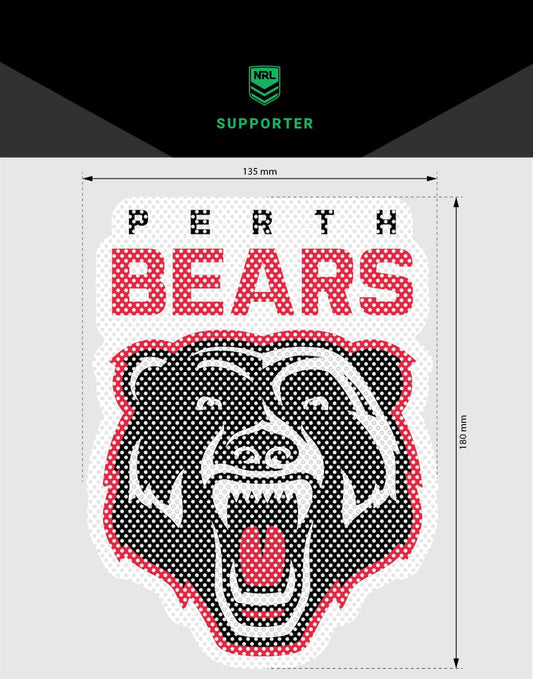 Perth Bears See-Thru One Way Vision Decal
