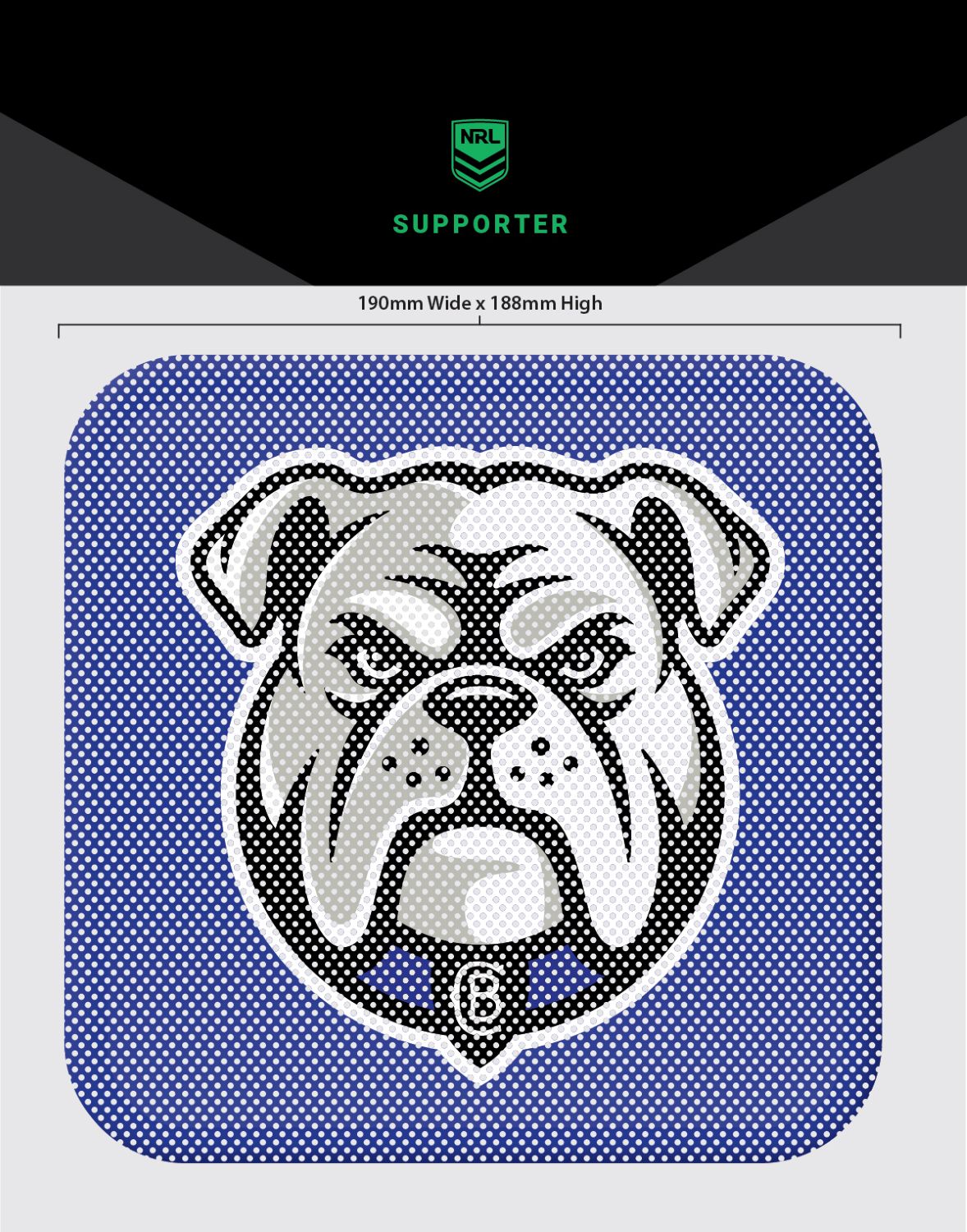 Bulldogs App Icon See-Thru Decal