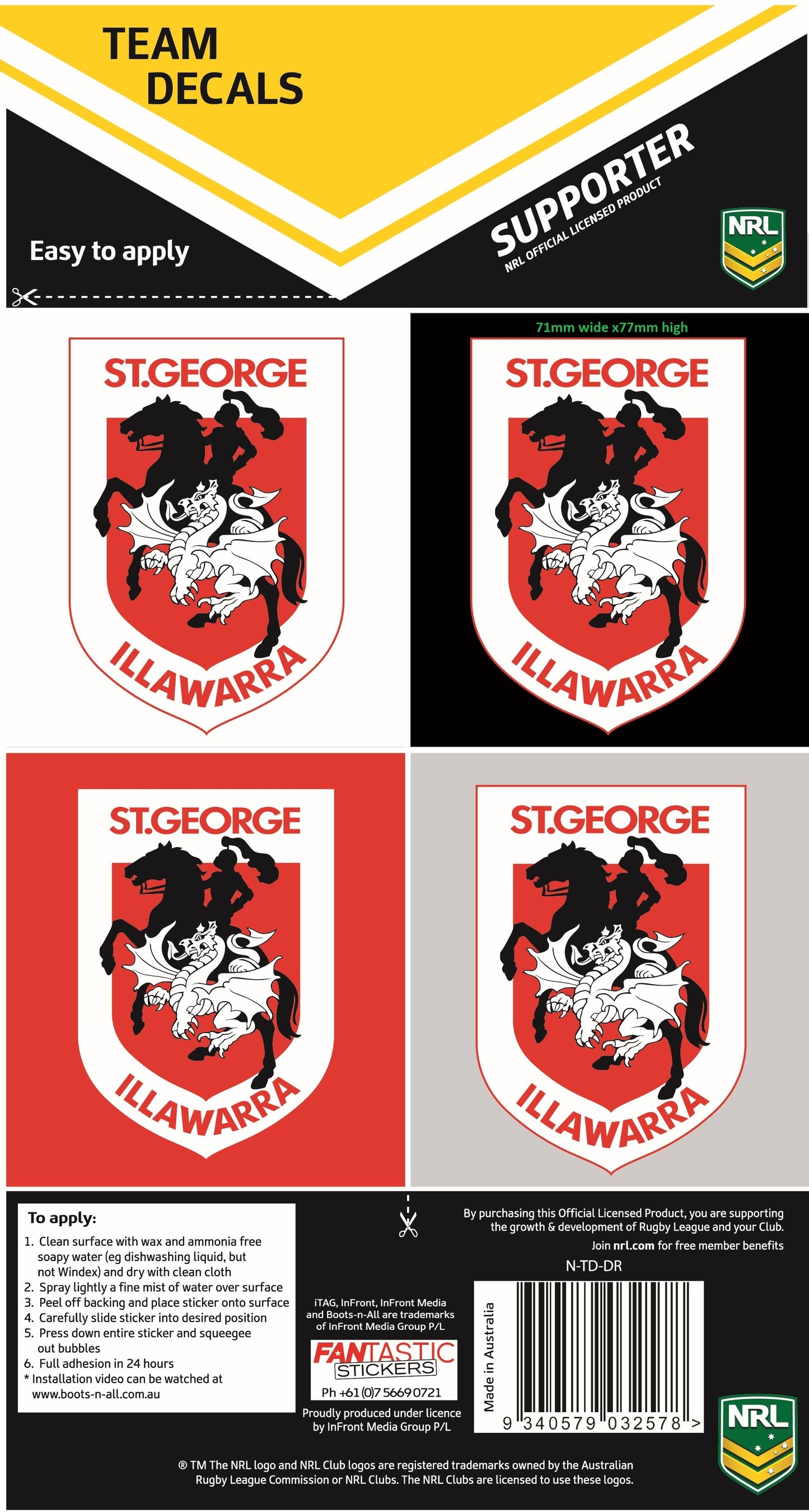 Dragons Team Decals