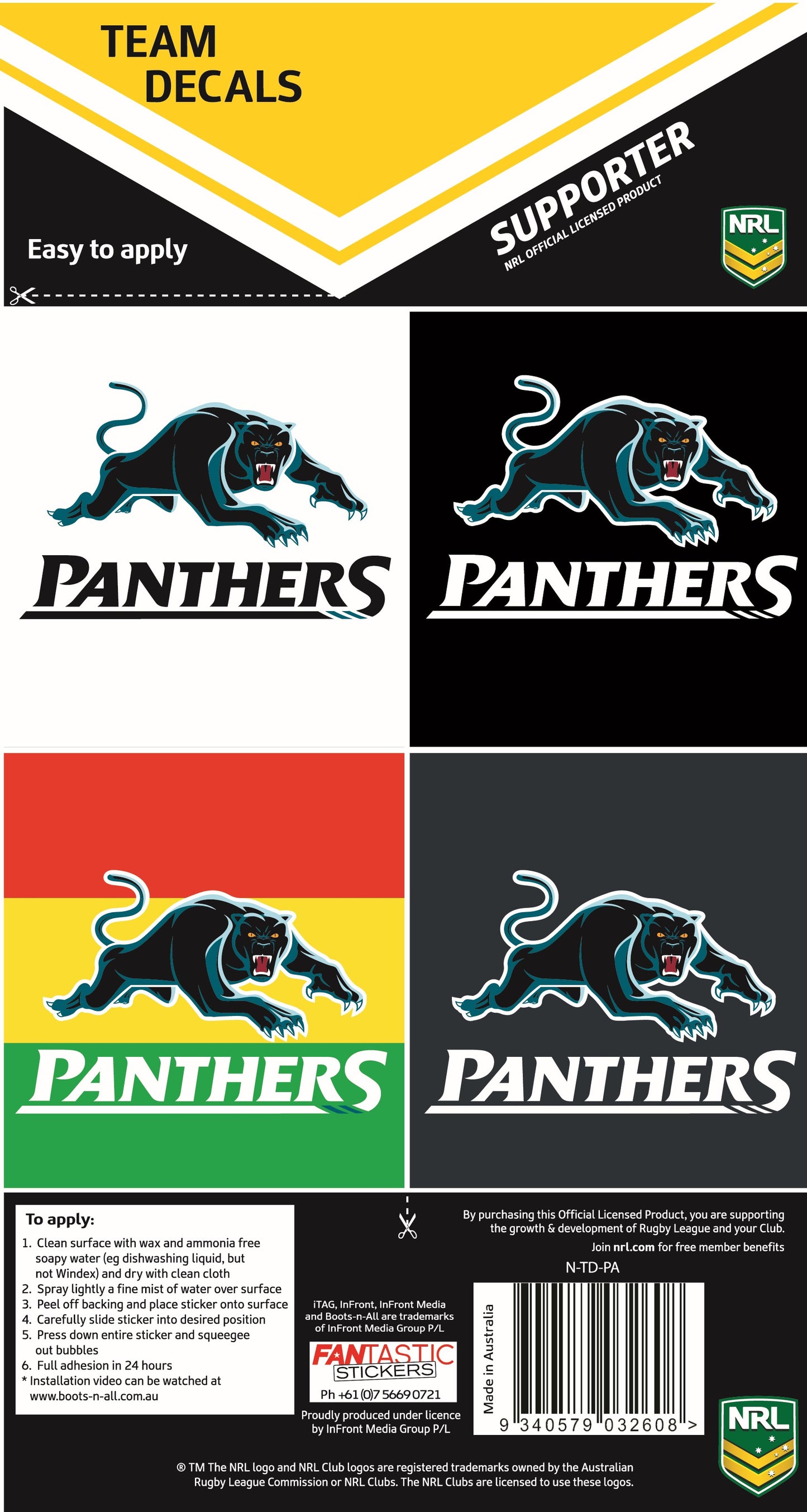 Panthers Team Decals