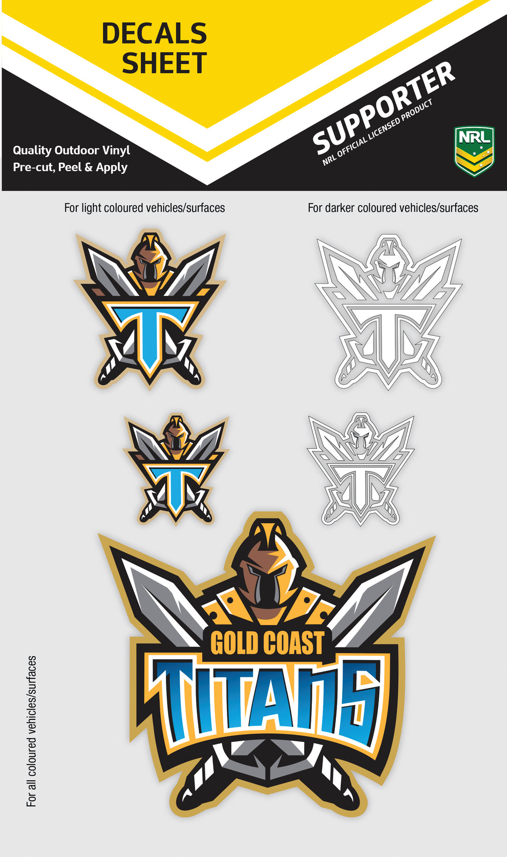 Titans Decals Sheet – FANtastic Stickers