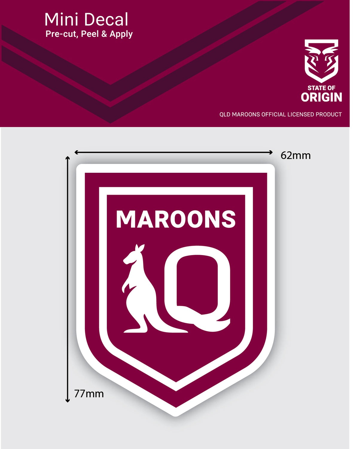 Queensland Maroons Mini Decal (2021)