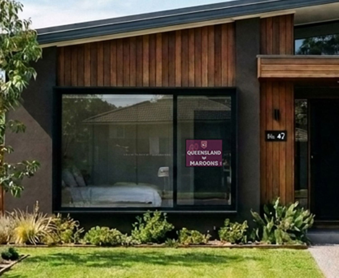 Repositionable Reuseable Recyclable One Way Vision Qld Maroons State of Origin Banner