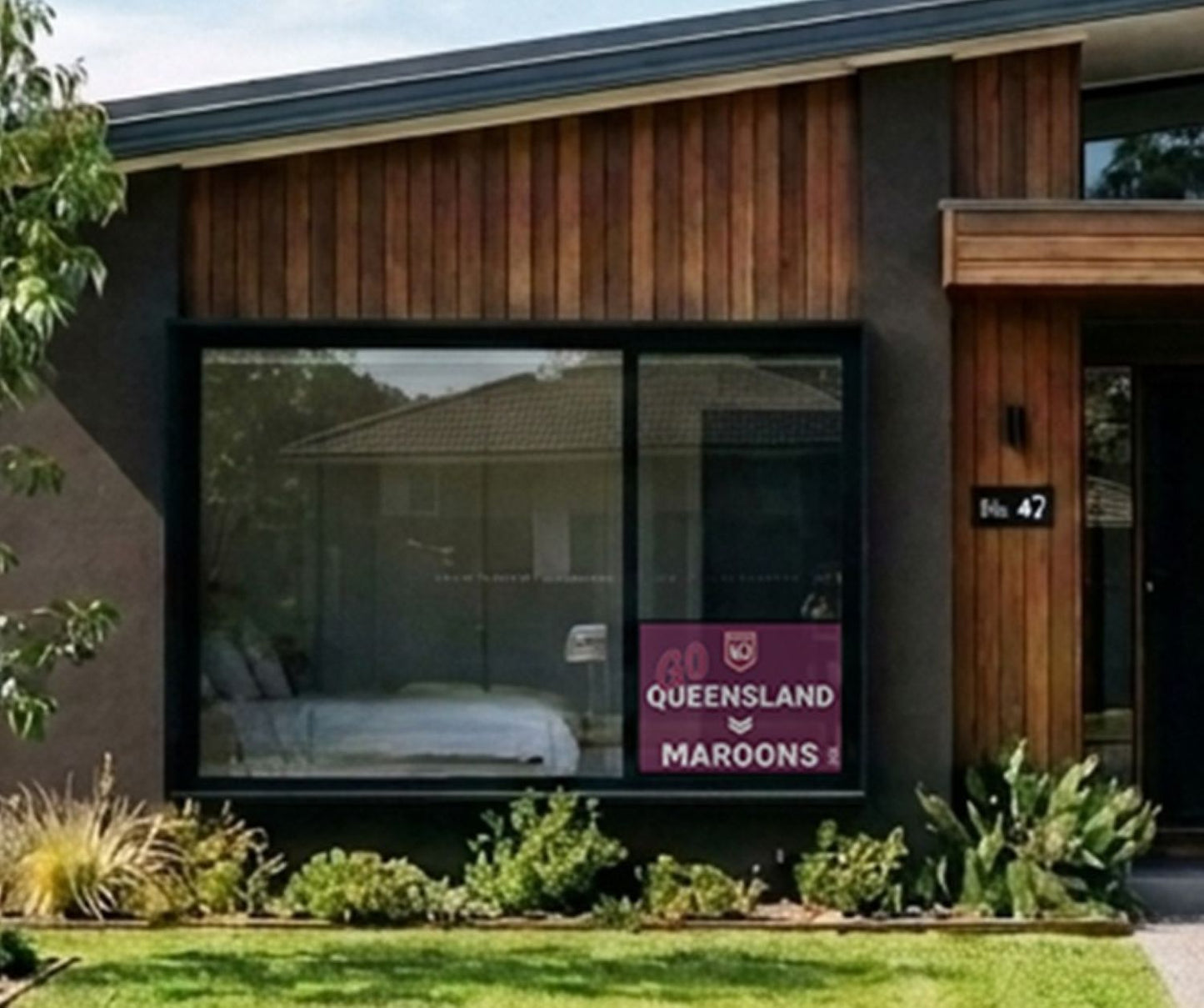 Repositionable Reuseable Recyclable One Way Vision Qld Maroons State of Origin Banner