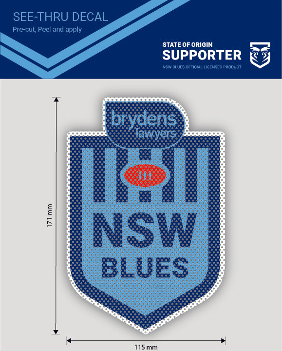 New South Wales Blues  See-Thru Decal (2018)