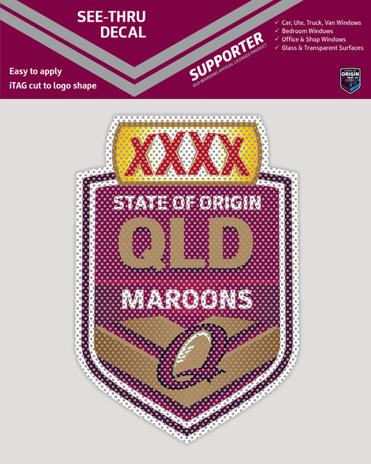 Queensland Maroons See-Thru Decal (2015)