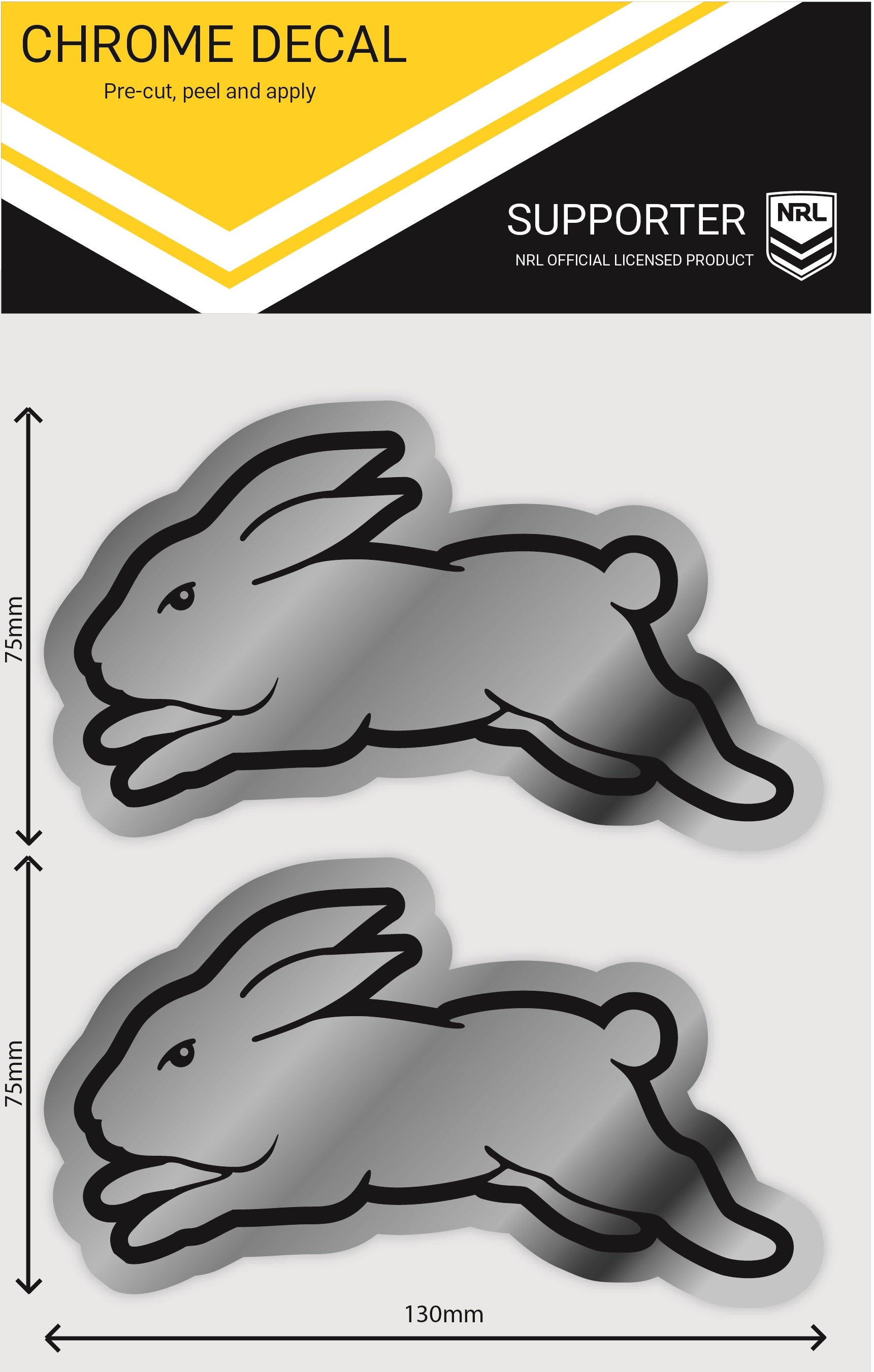 Rabbitohs Chrome Decal (2021) – FANtastic Stickers
