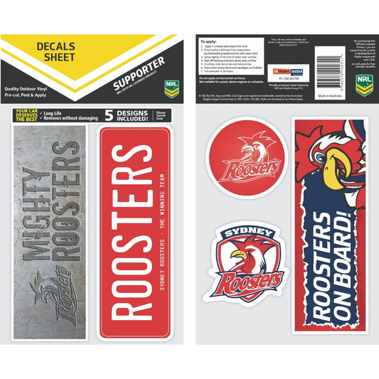 Roosters Bumper Decal Sheet